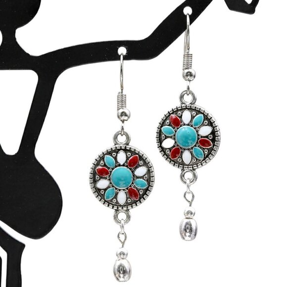 Artisan Jewelry - Southwest Style Drop Earrings | Handmade